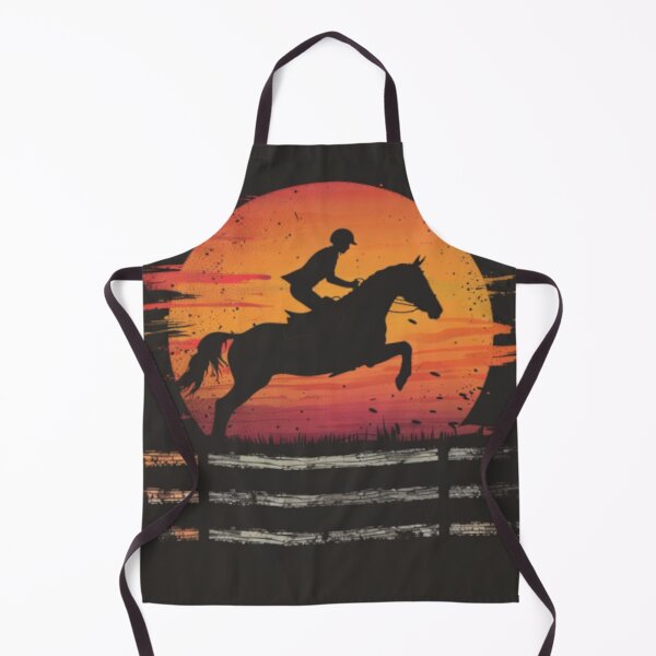 Item preview, Horse and rider clearing fence sunset backdrop Active Outdoors Inspired Art designed and sold by CDC40.