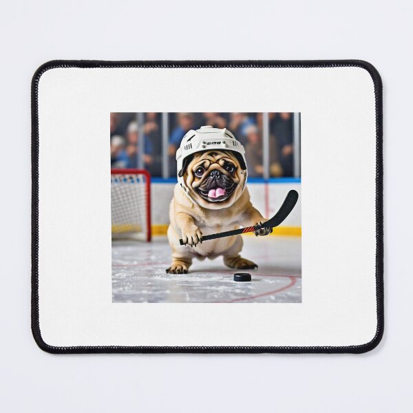Item preview, Puggy hockey player designed and sold by pug-maniac.