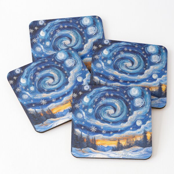 Item preview, Starry Night set against a wintry backdrop. designed and sold by HEMRO.