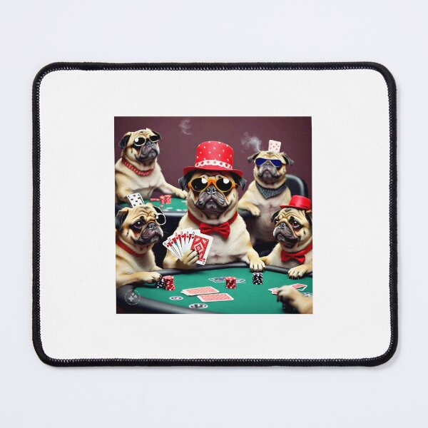 Item preview, Pugs playing Poker designed and sold by pug-maniac.