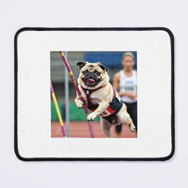 Item preview, Puggy pole vaulter designed and sold by pug-maniac.