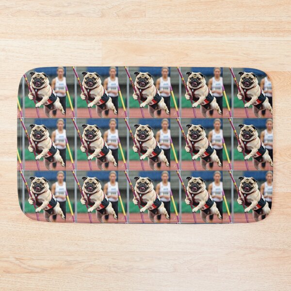 Item preview, Puggy pole vaulter designed and sold by pug-maniac.