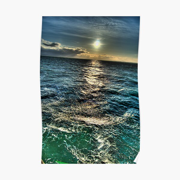 Turbulent Sunset over Georgia Strait Poster