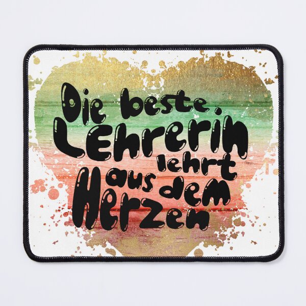 Item preview, The best teacher teaches from the heart designed and sold by wortwerk-design.