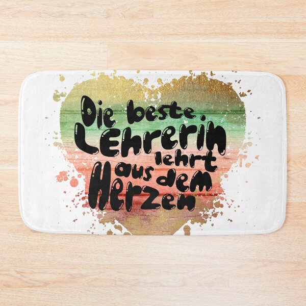 Item preview, The best teacher teaches from the heart designed and sold by wortwerk-design.