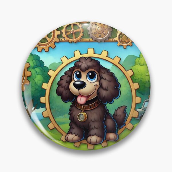 Item preview, Steampunk Curly Coated Retriever designed and sold by Sillytoe.