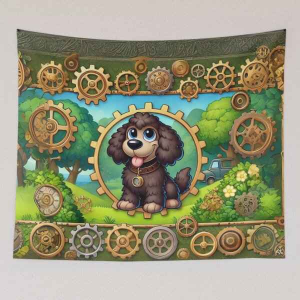 Item preview, Steampunk Curly Coated Retriever designed and sold by Sillytoe.