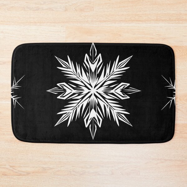 Item preview,  a repeating pattern Design of intricate snowflakes on a black background.  designed and sold by HEMRO.