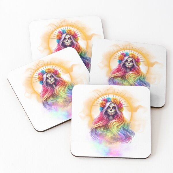 Item preview, Skull with Colorful Hair: The Magic of Rainbow Mist designed and sold by Zientala.