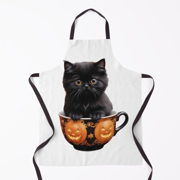 Item preview, CUTE HALLOWEEN BLACK KITTEN POPPING OUT OF A PUMPKIN MUG STICKER designed and sold by Arts4U.