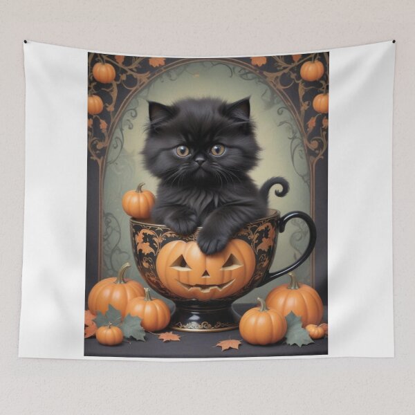 Item preview, BLACK CAT HALLOWEEN THEME ART DECO VINTAGE AESTHETIC  designed and sold by Arts4U.
