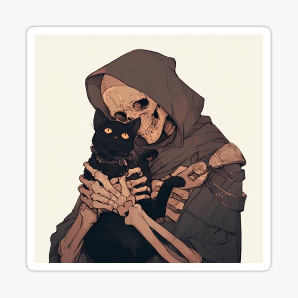 Item preview, Death and its cat designed and sold by MendaciousMina.