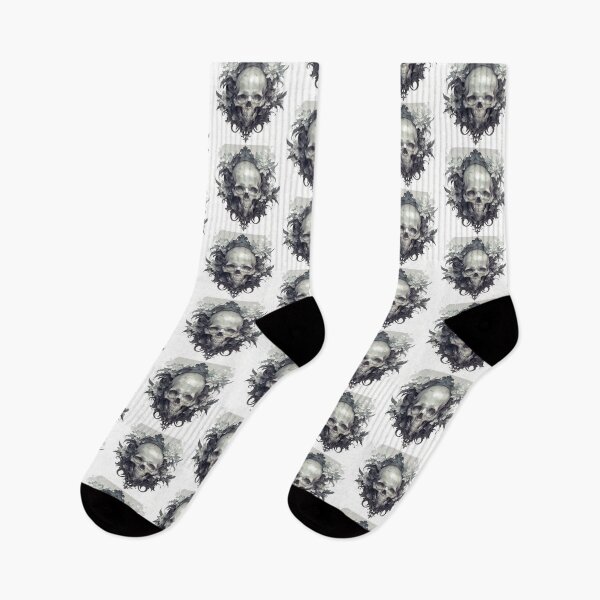 Item preview, Art nouveau skull designed and sold by MendaciousMina.