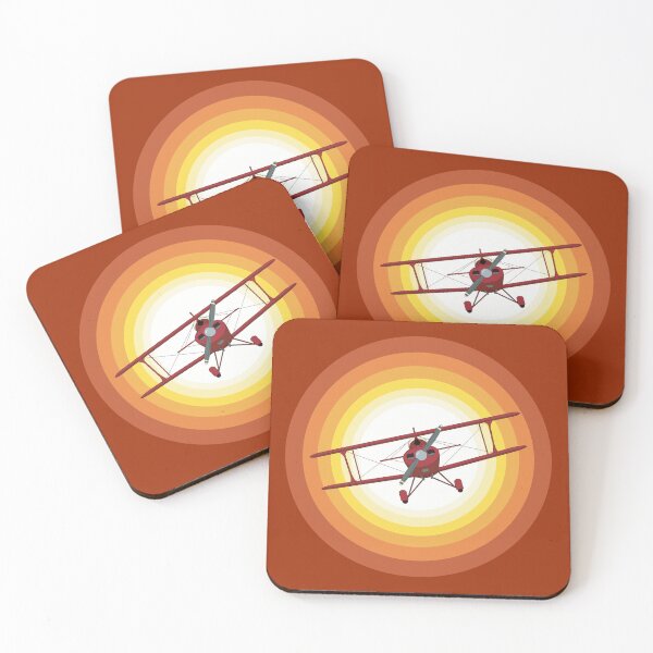 Item preview, Pitts Biplane Flying in Orange Sunset Sky Aviation Design designed and sold by skye-studio.