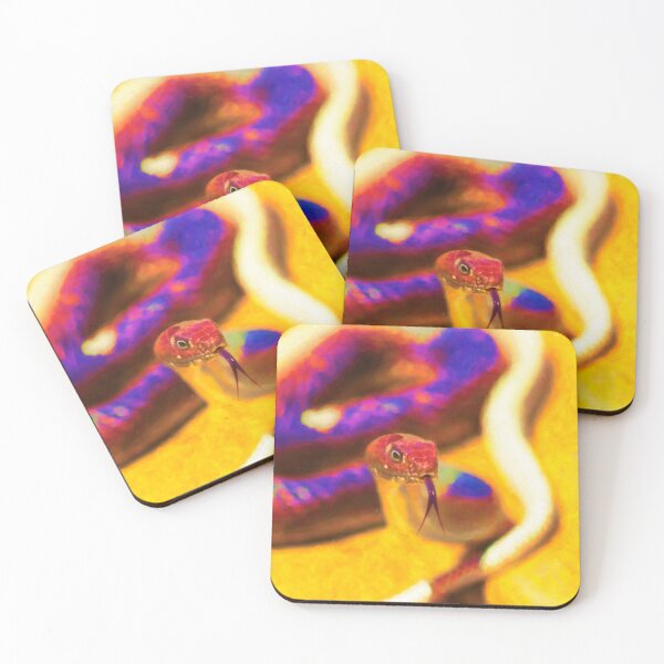 Item preview, Vibrant Forked-Tongue Snake Art designed and sold by Nostalgia Busters.