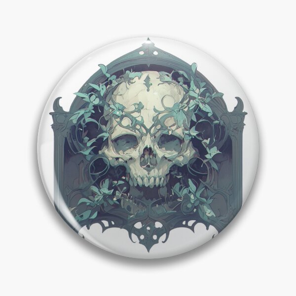 Item preview, Art nouveau skull designed and sold by MendaciousMina.