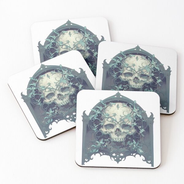 Item preview, Art nouveau skull designed and sold by MendaciousMina.