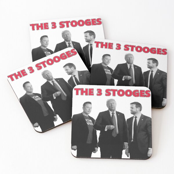 Item preview, The Three Stooges - Mocking Donald Trump, JD Vance, and Elon Musk designed and sold by EricIsTired.