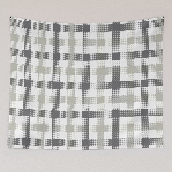 Item preview, Gray and Olive Green Plaid Pattern Design designed and sold by ModdiesColors.