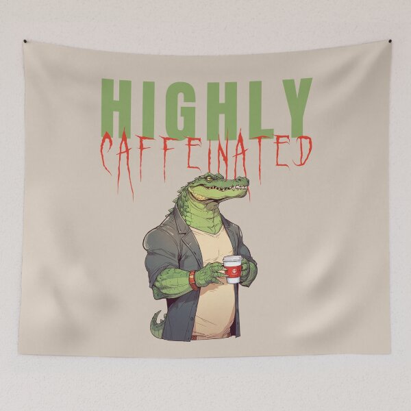 Item preview, HIGHLY CAFFEINATED CROCODILE designed and sold by La Loca.