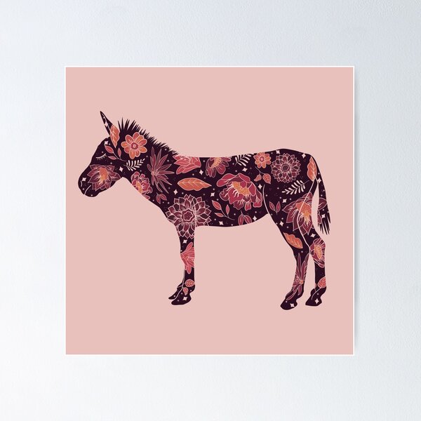 Item preview, Burro floral designed and sold by LoveCallieCo.