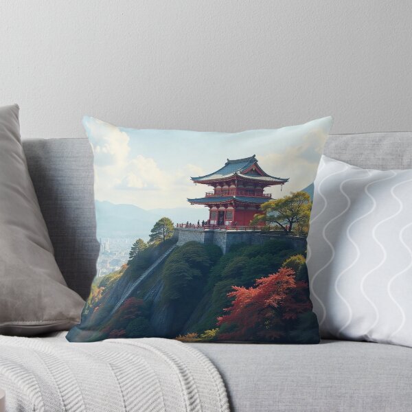Item preview, Serene Japanese Temple on a Hill designed and sold by hjian8219.
