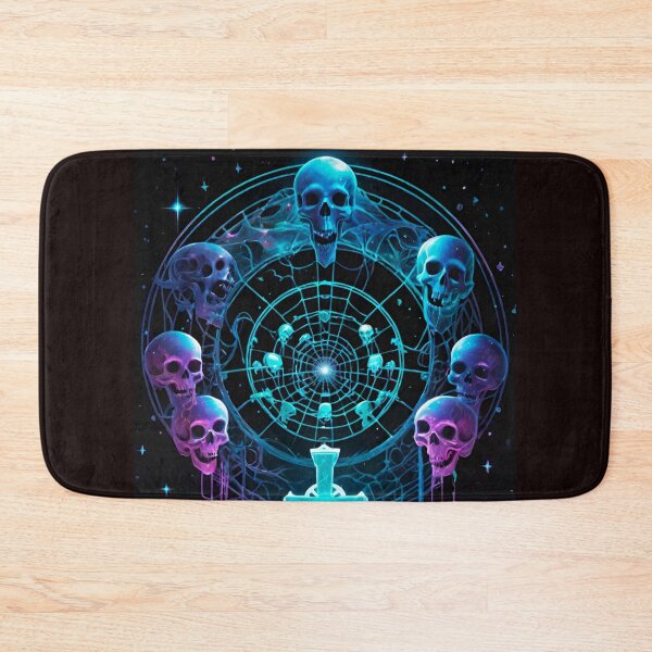 Item preview, Futuristic neon graveyard scene  designed and sold by dtmtattoo.