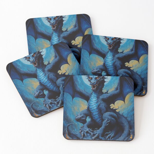 Item preview, Medieval Blue Winged Dragon  designed and sold by TheDarkWardrobe.
