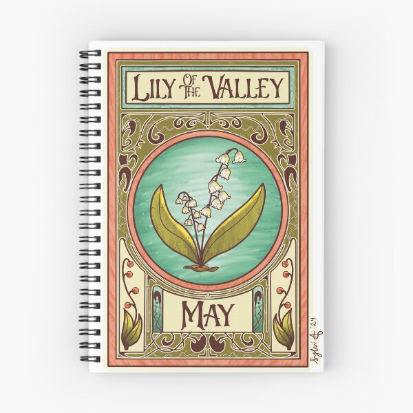 Item preview, Art Nouveau May Birth Flower Lily of the Valley designed and sold by Sylvi Alexander.