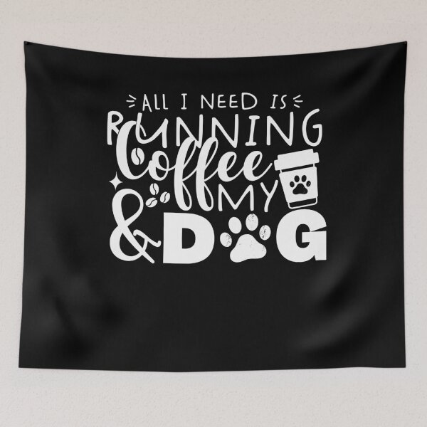 Item preview, Funny saying quote All I need is Running, Coffee and My Dog designed and sold by REDDLINE.