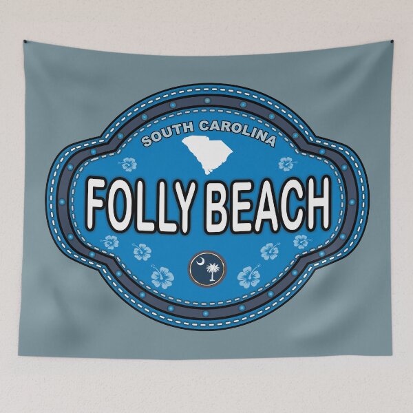 Item preview, Folly Beach South Carolina stitching effect designed and sold by studioss76.