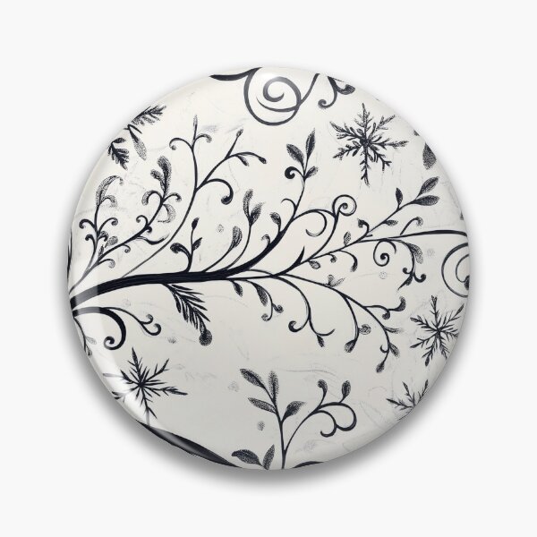 Item preview, An intricate Pattern Design features swirling vines and branches adorned with delicate snowflakes.  designed and sold by HEMRO.