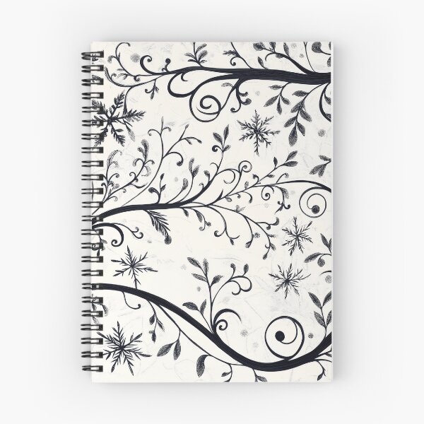 Item preview, An intricate Pattern Design features swirling vines and branches adorned with delicate snowflakes.  designed and sold by HEMRO.
