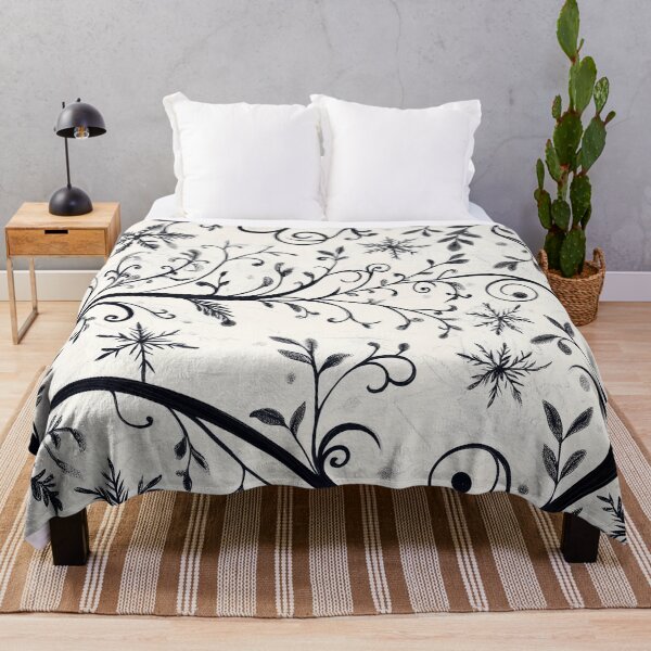 Item preview, An intricate Pattern Design features swirling vines and branches adorned with delicate snowflakes.  designed and sold by HEMRO.