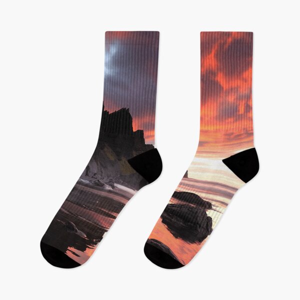 Item preview, Fiery Skies Over Coastal Cliffs designed and sold by Exodoi.