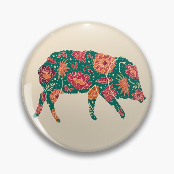 Item preview, Floral Javelina (Emerald) designed and sold by LoveCallieCo.