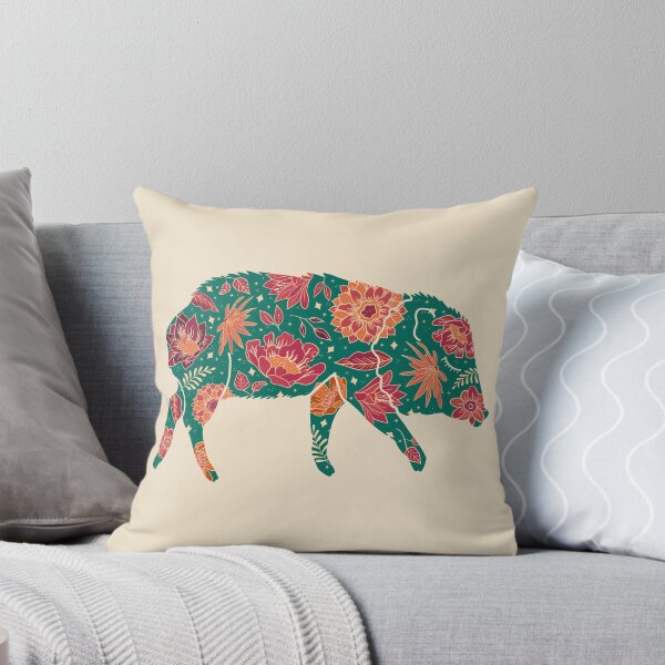 Item preview, Floral Javelina (Emerald) designed and sold by LoveCallieCo.