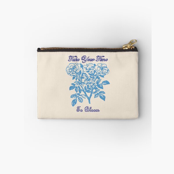 Item preview, Blue Vintage Floral Take Your Time To Bloom - Cream designed and sold by ArtCornerStudio.