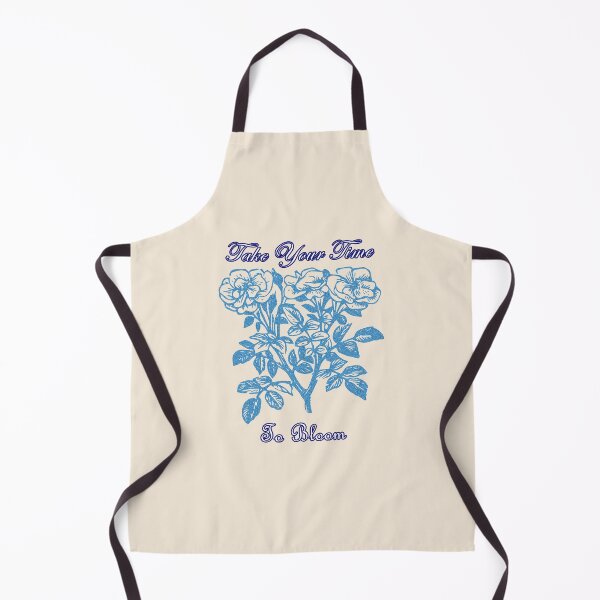 Item preview, Blue Vintage Floral Take Your Time To Bloom - Cream designed and sold by ArtCornerStudio.