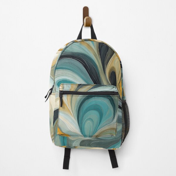 Item preview, An abstract Design, swirling organic shapes in a harmonious palette of blues, greens, golds, and whites.  designed and sold by HEMRO.