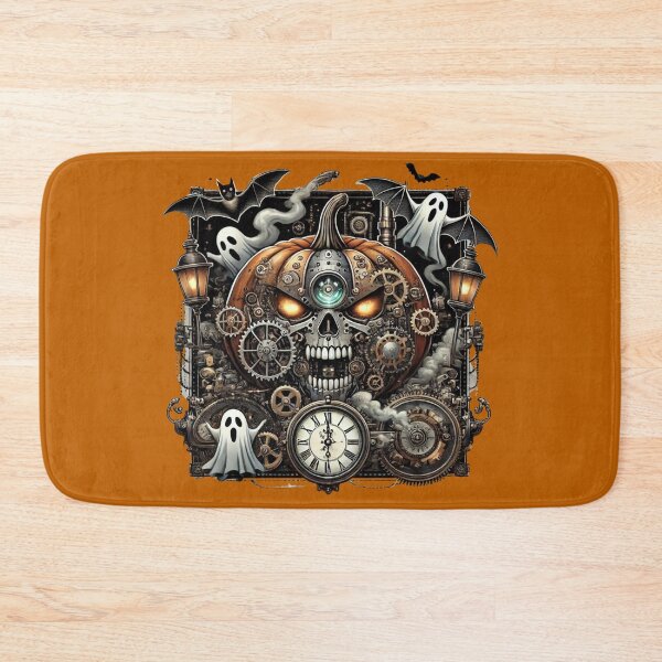 Item preview, Victorian halloween, bats, pumpkins, gears and lanterns designed and sold by Meandmyshop.