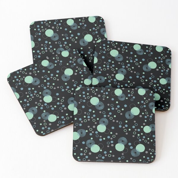 Item preview, Circles and Dots on Black Random Pattern designed and sold by ThePurpleFrog.