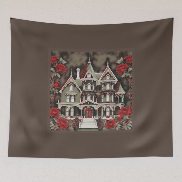Item preview, Red Gothic Victorian Architecture designed and sold by lifeinspired4u.