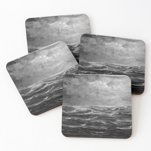 Item preview, Black and white ocean and sky designed and sold by Raineylanes.