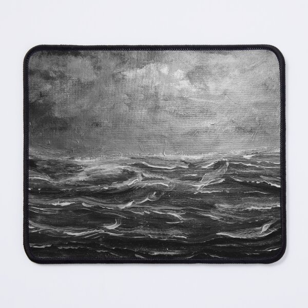 Item preview, Black and white ocean and sky designed and sold by Raineylanes.