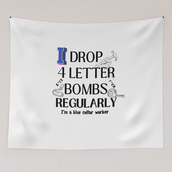 Item preview, blue collar worker design   funny design designed and sold by SellingStuff91.