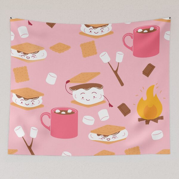 Item preview,  campfire marshmallow chocolate smores pink designed and sold by Gossip Rag.