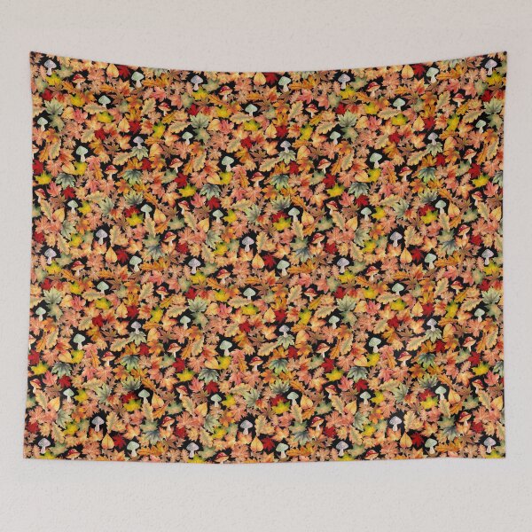 Item preview, Fall leaves and Autumn Mushrooms (transparent background) designed and sold by ProbablyHungry.