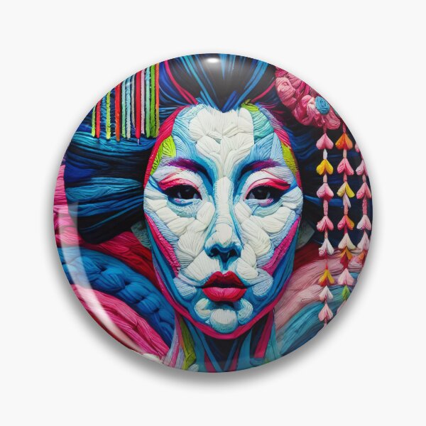 Item preview, "Geisha Embroidery Art - Vibrant Threadwork Design" designed and sold by SakuraJapanArt.