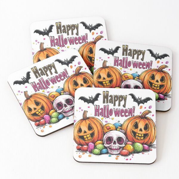 Item preview, Halloween Pumpkins and Colorful Skull designed and sold by Fab-Haven.